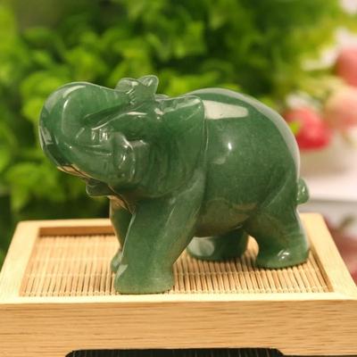 Glückselefant Jadestein Glück Feng Shui Statue Figur Büro Schmuckstück Chakra Heilsteine Statue Dekoration Beste Geschenke