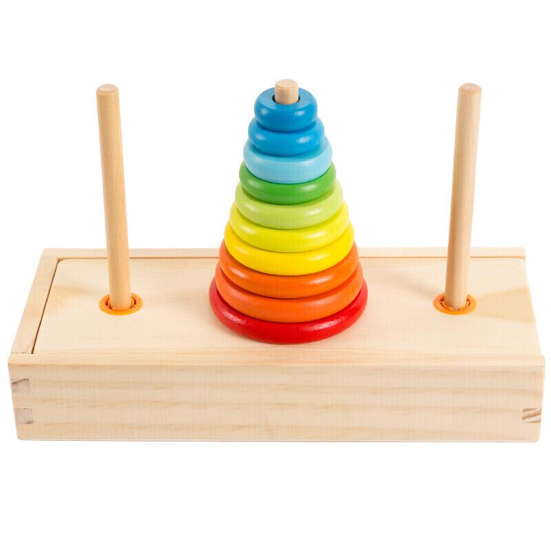 Wooden Tower of Hanoi Educational Puzzle