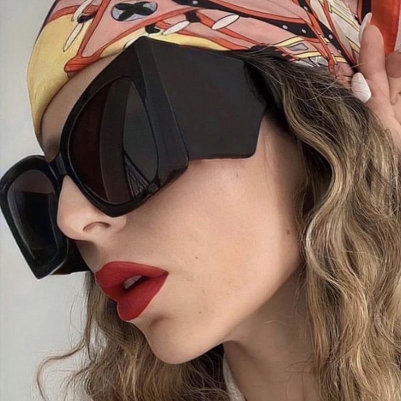 New Fashion Retro Large Frame Butterfly Cat Eye Sunglasses Ins Style Versatile Sunglasses Women's High Sense Lentes  Mujer