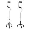 Elderly Height-Adjustable Aluminum Walking Cane with Double Bend for Outdoor Travel