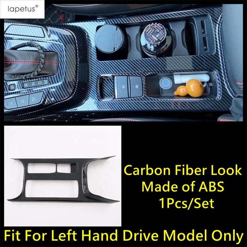Pannello Porta Bicchiere Acqua Console Centrale Decorazione Adesiva Copertura Finitura ABS Fibra di Carbonio Accessori Per Ford Focus MK4 - 2025