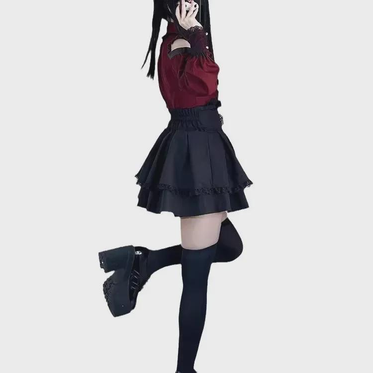 Seriál Miláček Setkání s temným dolem: Tříbarevná souprava sukně mimo ramena a sukně s vysokým pasem