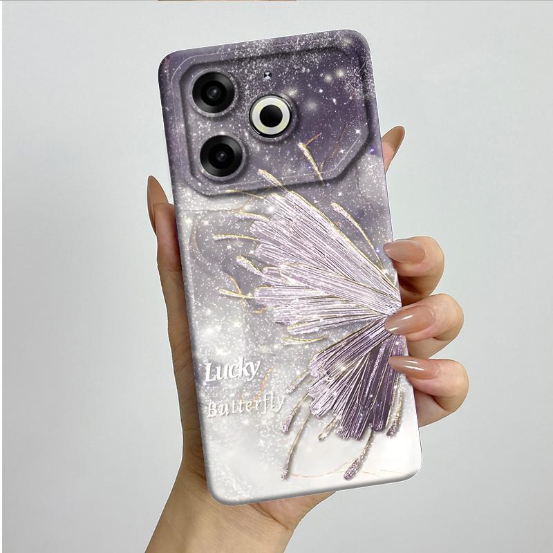 Per Tecno Pova 6 Neo Custodia POVA6NEO Silicone TPU Morbida Custodia per Telefono Verniciata Stampata Antiurto Protettiva Cover Posteriore