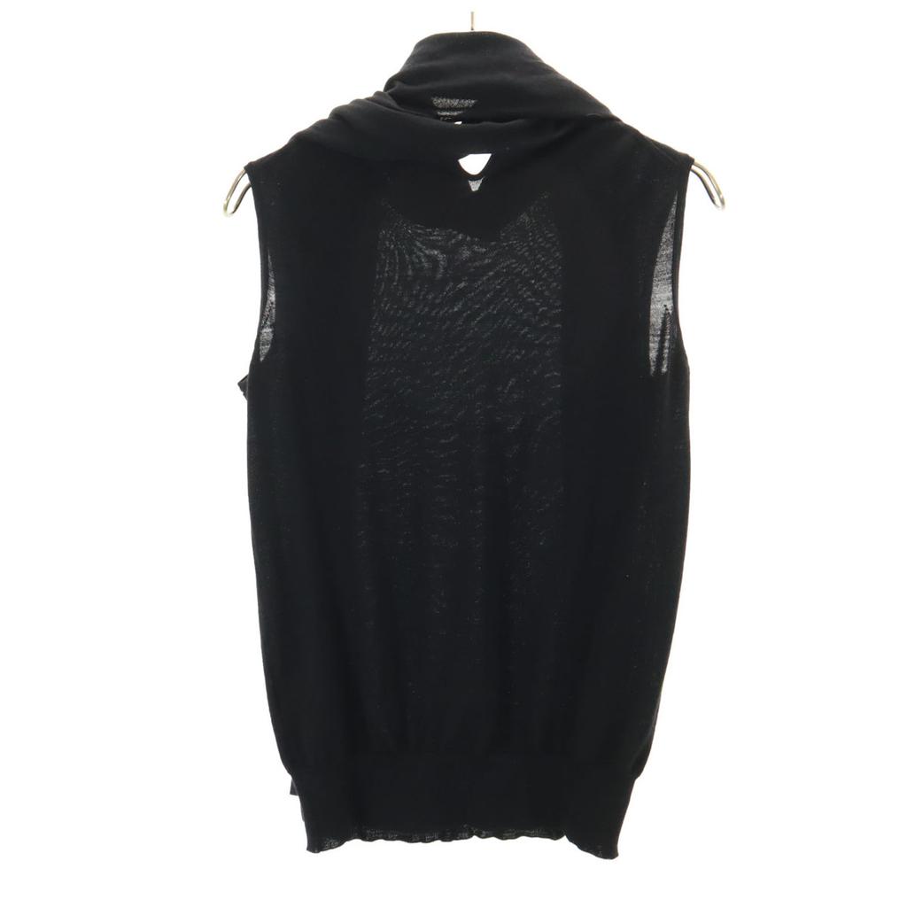Hermes Made In Italy No Sleeve Knit XS Black Women Used