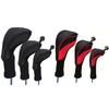 3pcs Long Neck Design Head Covers Set Polyester Material Fairway Wood Cover Golf Accessories