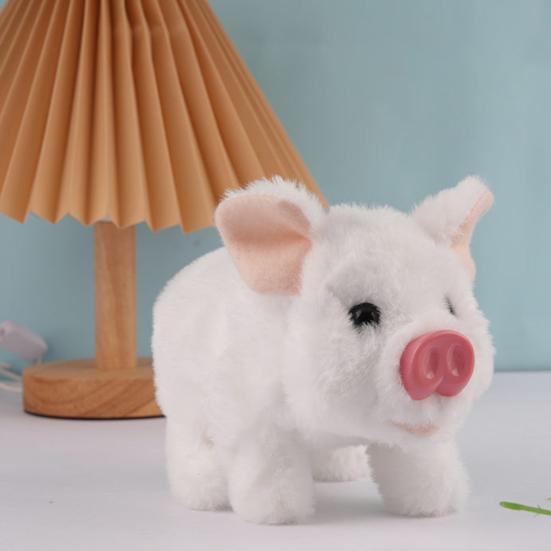 Yousheng Electric Plush Pig Toy with Lifelike Sound Movable Nose Interactive Walking Pig Plushie Toddlers Simulation Stuffed Animal Toy