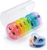 Pill Container Dispenser 2 Times a Day 7 Day Pill Case Round Travel Medicine Organizer Large Daily for Vitamins Medications