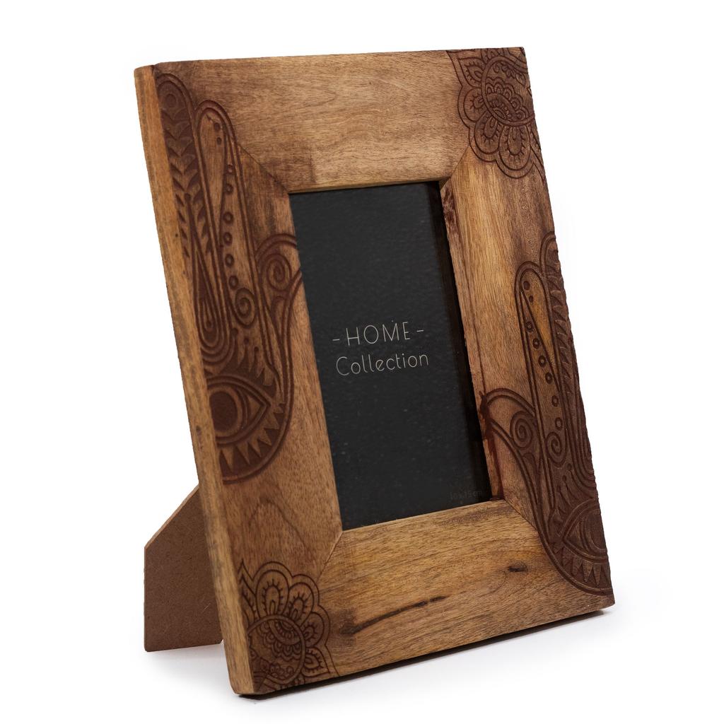 Photo Frame Mango Wood 10x15 cm Black Hansa