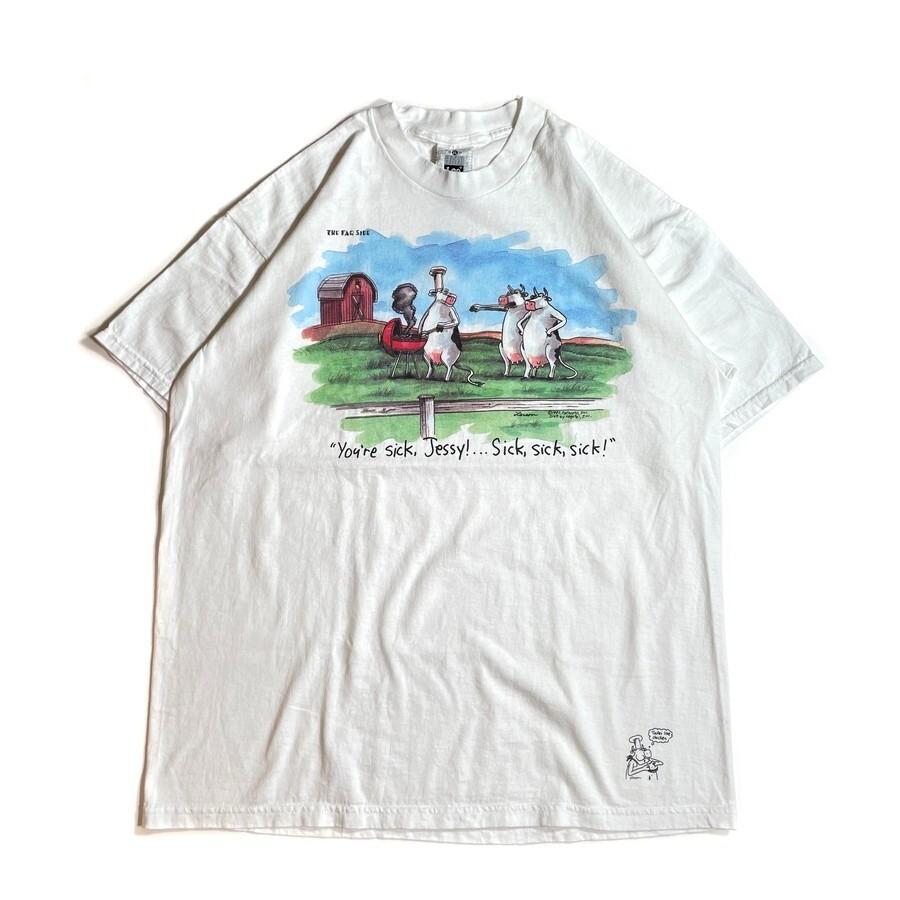 1990s the Far Side Cows Animal Cartoon Printed T-Shirt Gift for fan  S-5XL Unisex T-Shirt XXXL