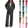 Women's Casual Sweatshirt Jacket Set Comfortable Two Piece Outfit for Fall and Winter