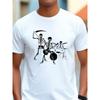 Skeleton Band Graphic Tee Men's Cotton Blend Casual Summer T-Shirt Regular Fit