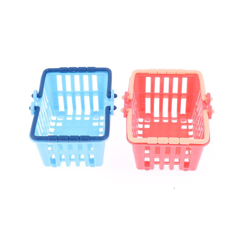 Shopping Basket Toys Kids Mini Supermarket Shopping Hand Basket Model Dollhouse