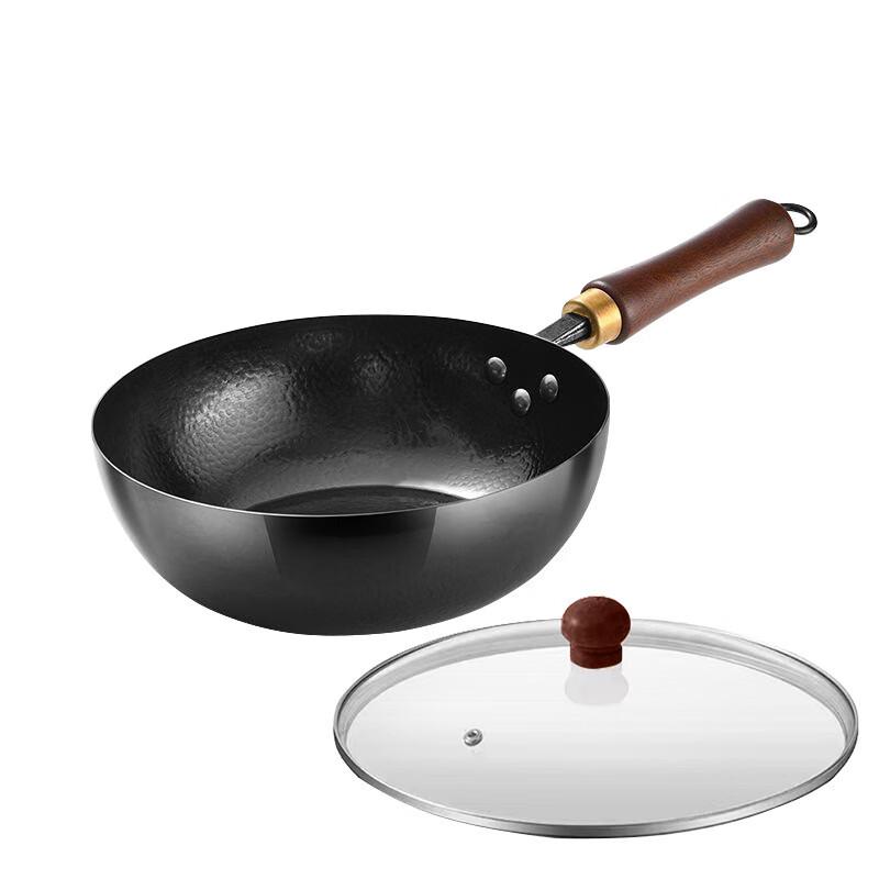 Yingtang Traditioneller Gusseisen-Wok mit Deckel