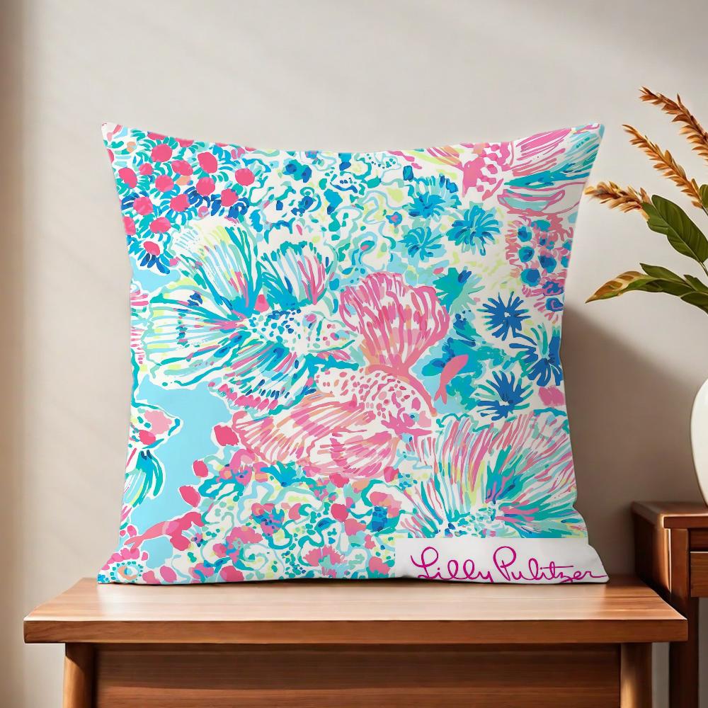 LLilly Lurxury PPulitzer Cushion Cover For Pillow Printing Sofa Decoration Home Car Room Coffee Shop Office Nordic Simplicity