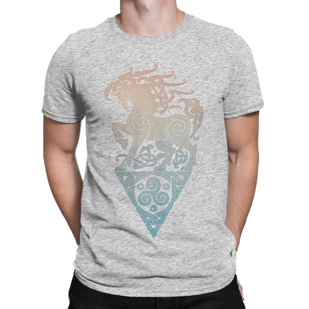 SLEIPNIR ODINS STEED Funny 100 Cotton TShirt Sleipnir Tees Tops For Unisex