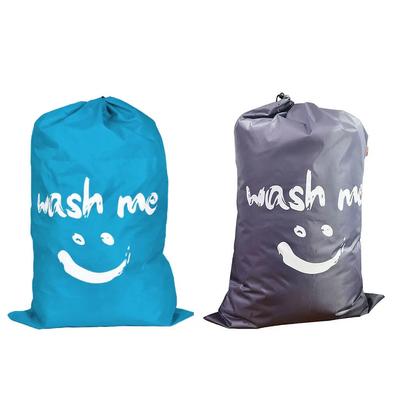 Smile Shape Nailono skalbinių krepšys Wash Me Kelioninis laikymo maišelis Mašinoje skalbiamas nešvarių drabužių Tvarkyklės skalbimo virvelė