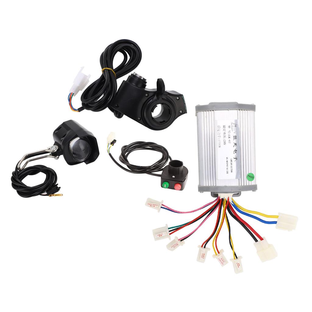 Electric Bicycle Conversion Kit 24V 1000W Brushed Controller Thumb Throttle Switch and Headlamp Kit