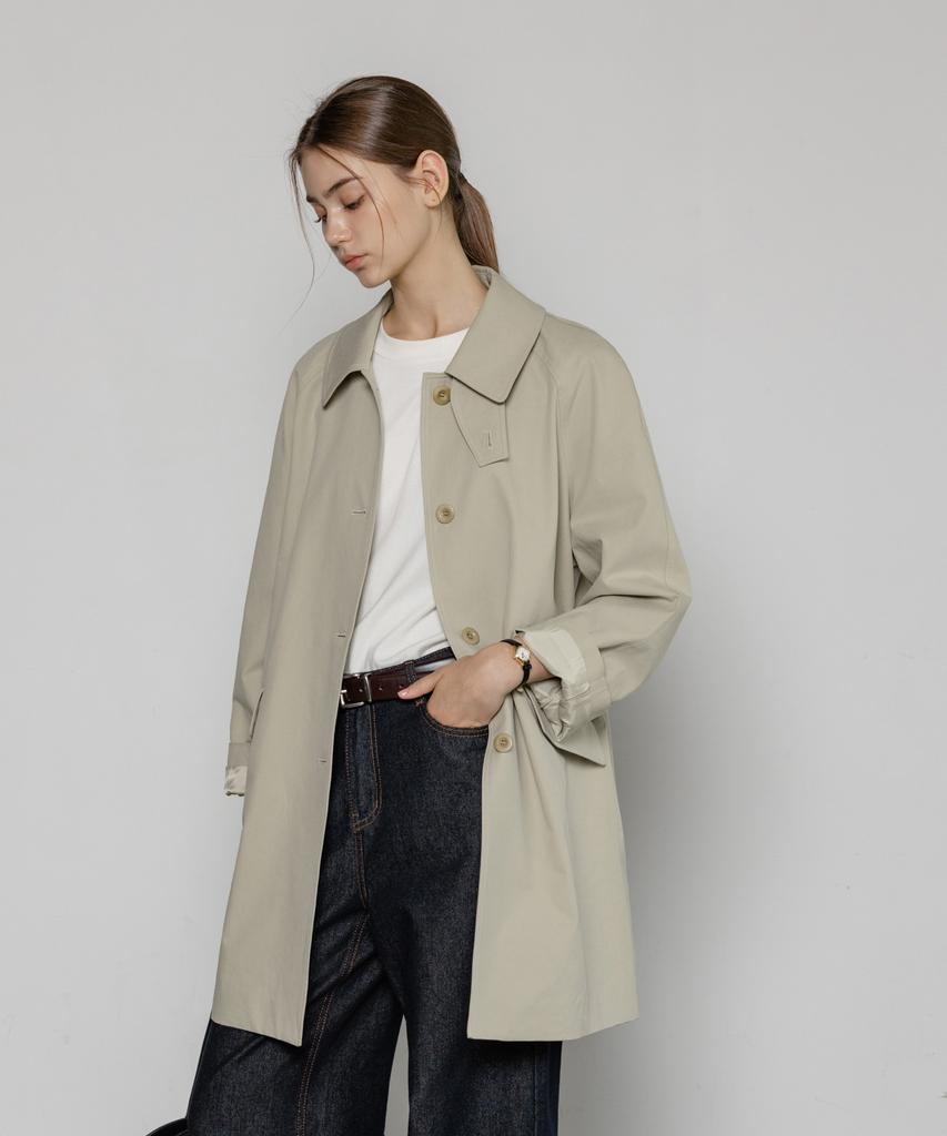 NON AND NON Raglan Balmacaan Half Trench Coat_Nfjk6580 (Beige)