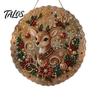 Outdoor Christmas Tree Decor Faux Pearl Art Kit, DIY Rhinestone Gem Painting Craft, Santa Festive Home Items Stocking Elk Pattern Hanging Suncatcher