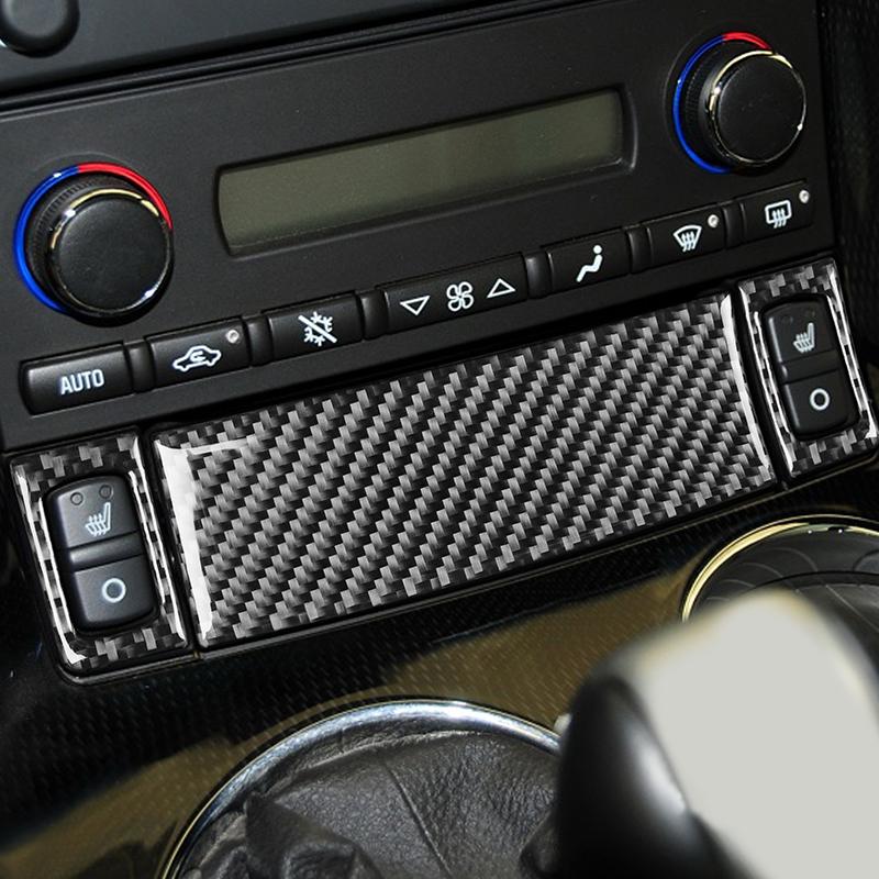 Pentru Chevrolet Corvette C6 2005-2007 3 bucăți cutie de depozitare din fibră de carbon reală pentru scaune pentru butoane de căldură pentru interiorul mașinii