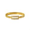 Fashion 18K Diamond-Encrusted Nail Bracelet Women Do Not Fade Light Luxury Niche Versatile Opening Design Bracelet