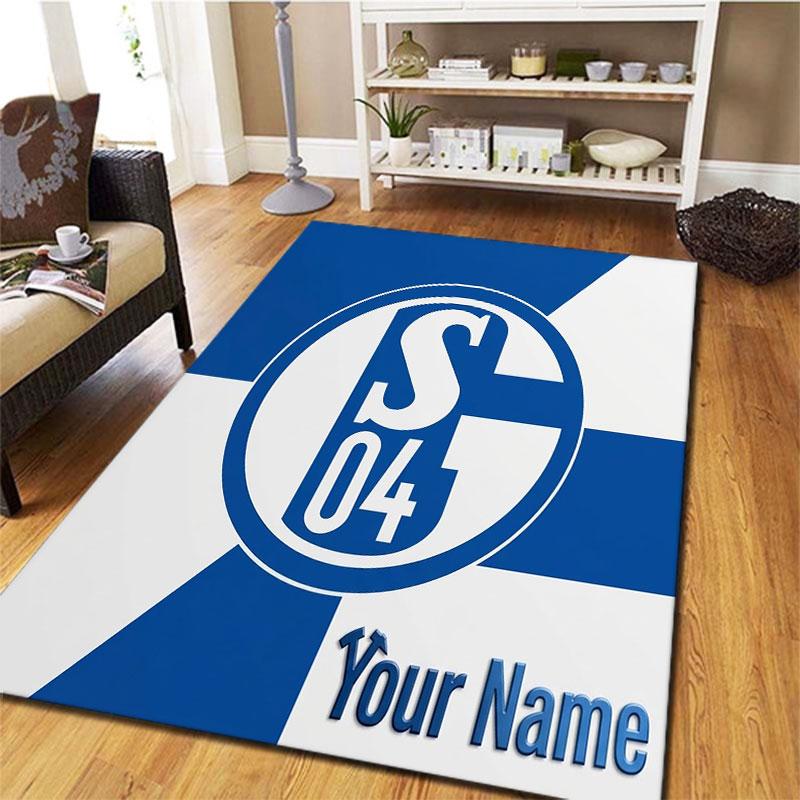 FC Schalke 04 Custom Name Carpet Rug for Living Room Bedroom Home Sofa Decoration,Kids Play Non-slip Floor Mat