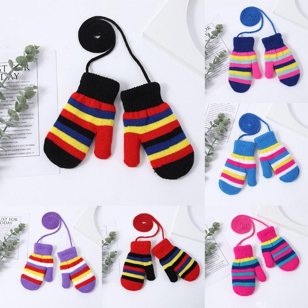 

Толстые вязаные варежки Вязаные варежки Прекрасные детские перчатки Зимние