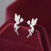 Little Angel Elf Earrings for Women, Simple, Fashionable, Versatile, Light Luxury, Niche, High-end Earrings