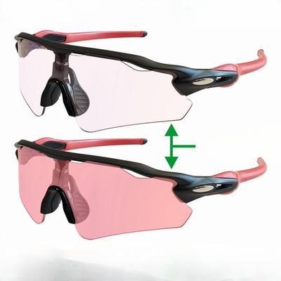 Occhiali da sole da ciclismo per esterni Corsa alpinismo Occhiali antivento colorati che cambiano colore Occhiali anti-blu Protezione UV ultraleggera.