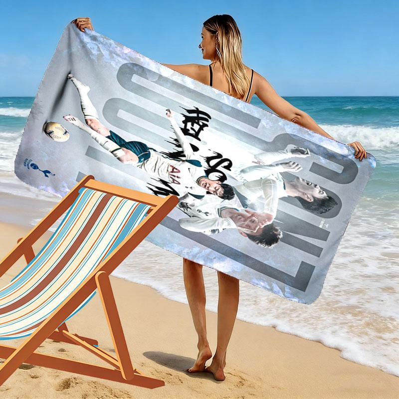 Tottenham Team Print Beach Towel, Large Soft Quick Dry Towel for Beach Camping Swimming