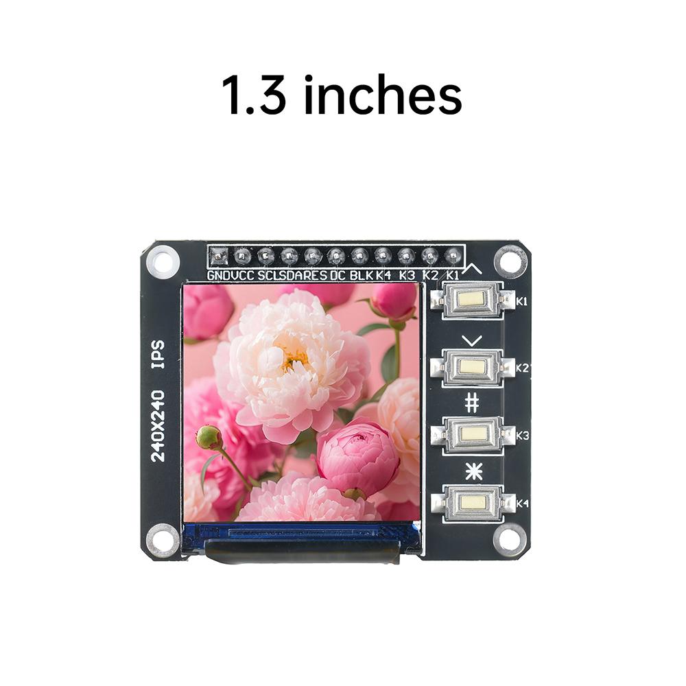 0.96/1.3/1.44/1.8-inch TFT IPS Color Screen LCD Display Module with 4 Buttons ST7735 / ST7789 Driver Interface SPI