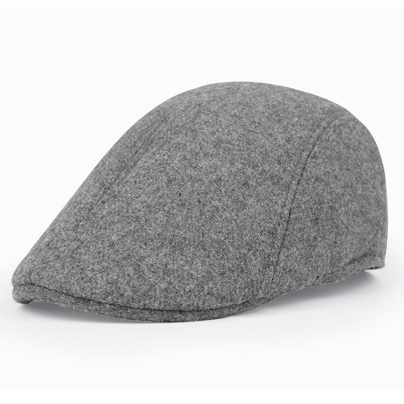 Womens Wool Blend Cap Solid Color Beret Newsboy Hat Winter