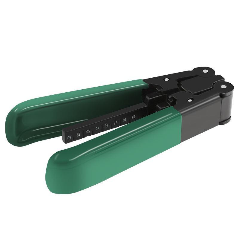 Flat Metal Fiber Optic Cable Stripper with Scale