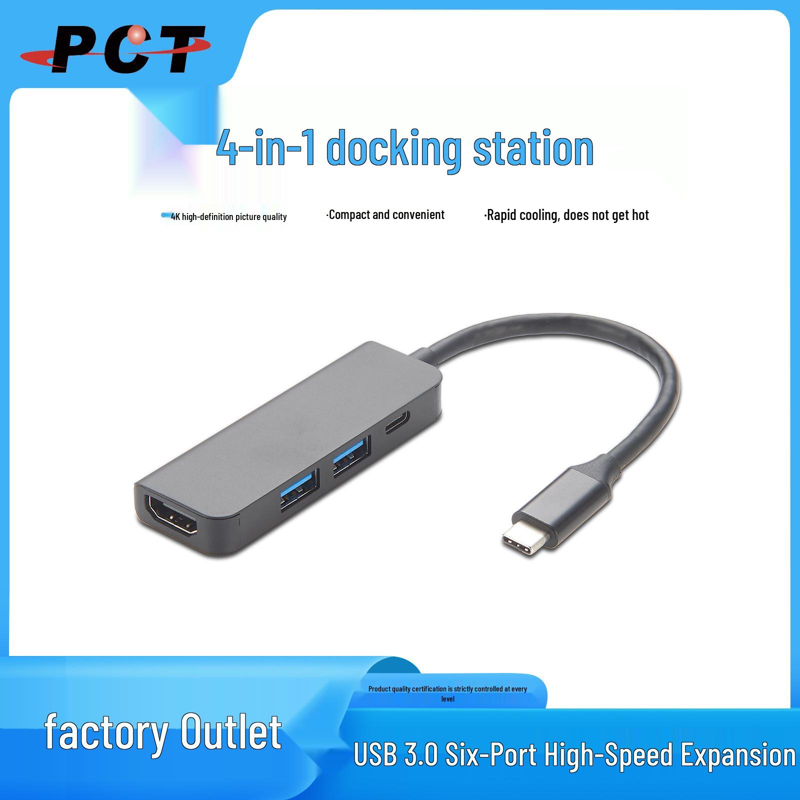Высокоскоростной концентратор с двумя портами USB-C для MacBook Pro/Air: 8-в-1 USB-C кардридер-док-станция