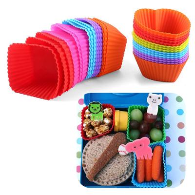 3ks Bento oddělovací kelímek Snadné čištění Forma Opakovaně použitelná forma na dort Dezert Sushi Samostatné úložiště Příslušenství Jídlo Oběd Box Vložka