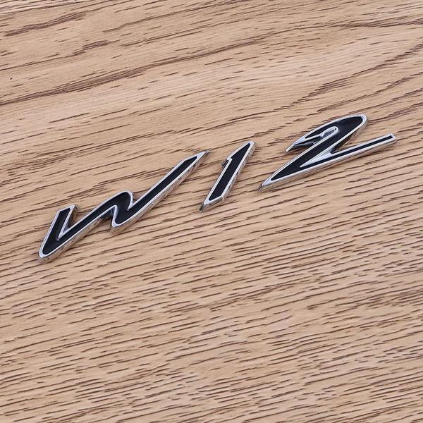 

Наклейка с логотипом W12 на заднюю эмблему автомобиля чёрный