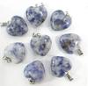 20MM Heart-Shaped Natural Crystal Stone Pendant Necklace DIY Accessory