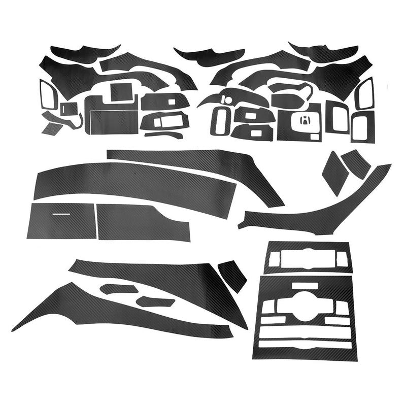 Black Carbon Fiber Grain 3D Interior Decor Gear Panel Window Control Switch Sticker Kit Fit For Acura TSX 2009-2014 LHD Vinyl