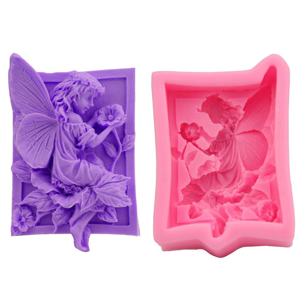 

Flower Faerie Shape DIY Baking Mold for Fondant Cakes Decoration 8.9*6.2*2.7CM#0