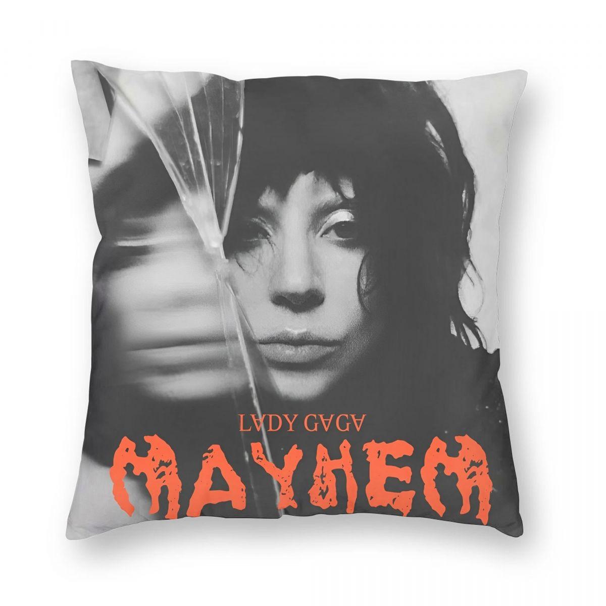 

Lady Gaga Mayhem 2025 Новый Альбом Наволочка Печать Полиэстер Чехол для Подушки Декоративный Чехол для Подушки Дом На молнии 18 12x12Inch