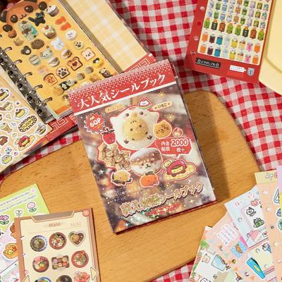 Estilo Y2K 60 folhas/peça M5 Livro de Adesivos Decorativos de Folhas Soltas Adesivos em Forma de Desenho Animado Kawaii Livro de Adesivos de Papelaria para Cartão Goo
