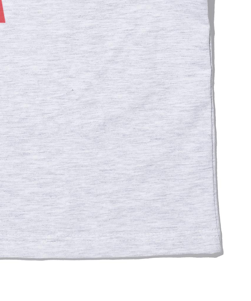 PAPERBOY Crop Santa Monica Short Sleeve T-Shirt - White Melange