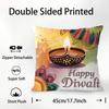Diwali Festival Pillow Case Plush Fabric Soft  Pillowcase Double Sided Print Cushion Cover Household Gifts
