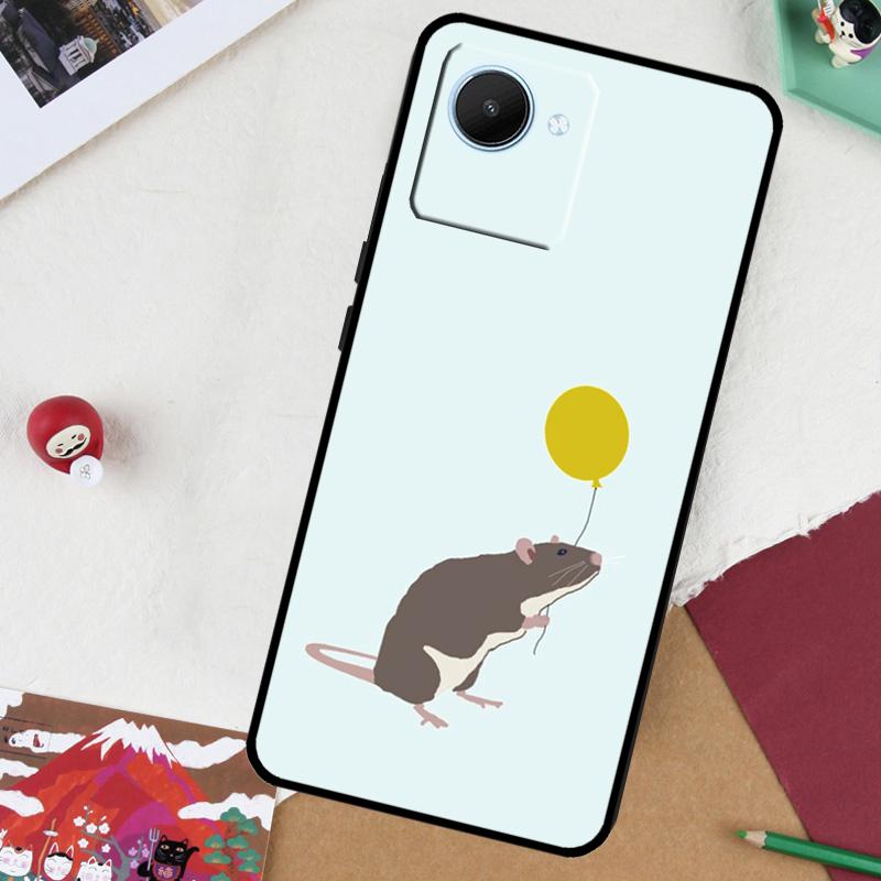 

Cute Cartoon Animal Rat For Realme 13 Pro Plus 14 12 10 11 GT 6 5 6T GT7 Pro C51 C21Y C25S C75 C67 C61 C53 C55 Case Realme C61