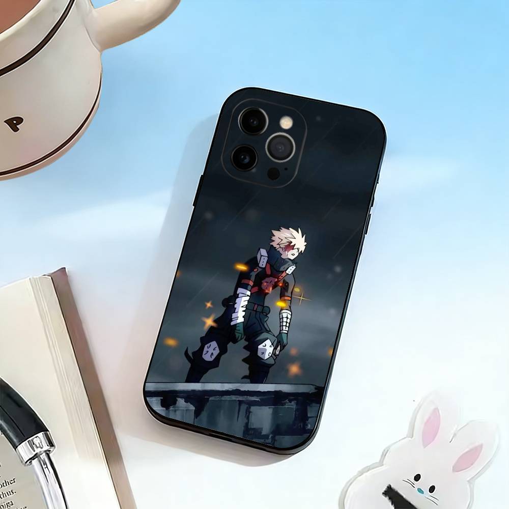 

Hero Academia KK-Katsuki Phone Case For iPhone 17,16,15,14,13,12,11 Plus,Pro Max,XS,Soft Silicone Black Cover iPhone13