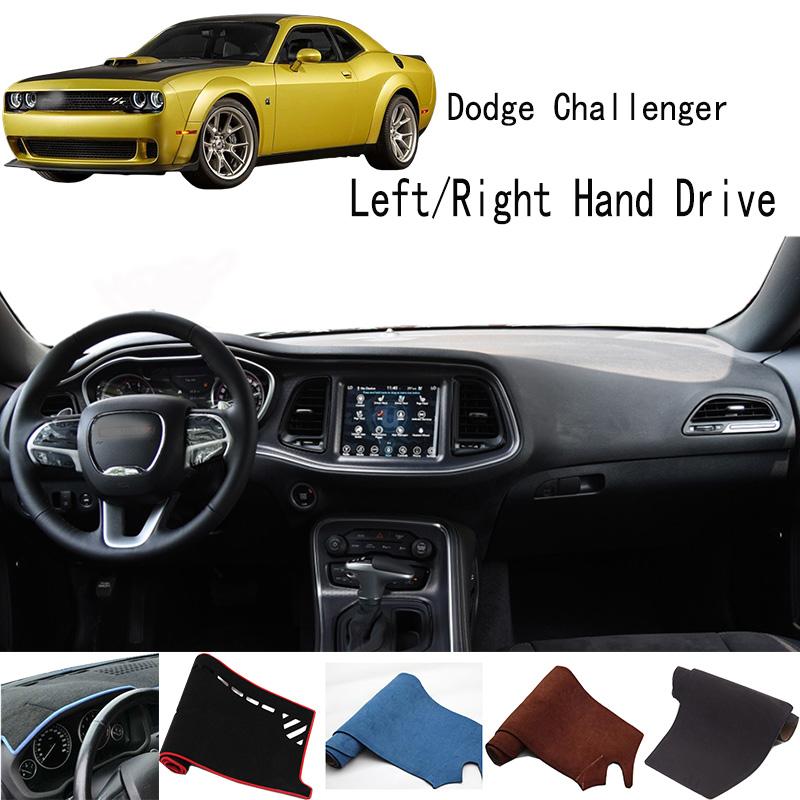 For Dodge Challenger Dashmat Anti-Slip Dash Mat Dashboard Cover Instrument Panel Sunscreen Pad Ornaments