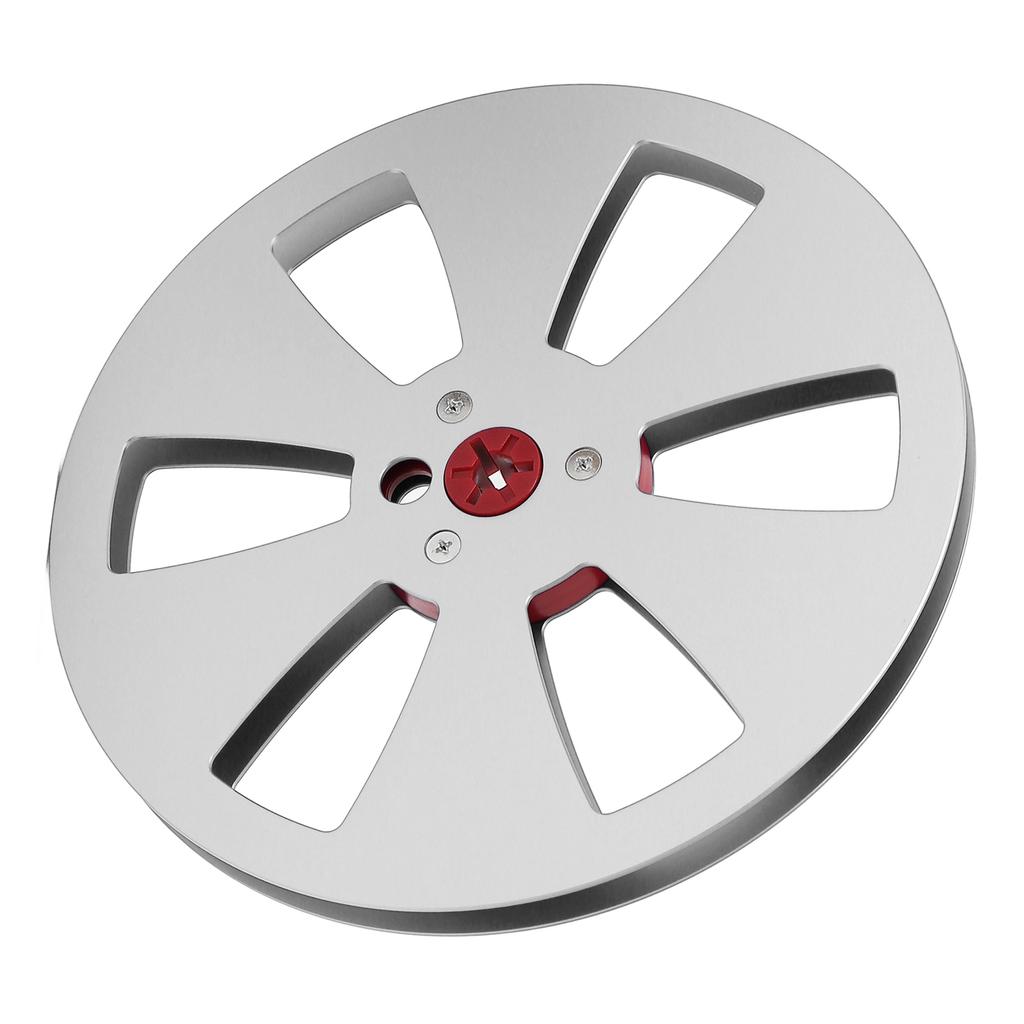 14 7 Inch Empty Tape Reel Aluminum Alloy Recording Takeup Reel with 6 Hole for Reel To Reel Tape
