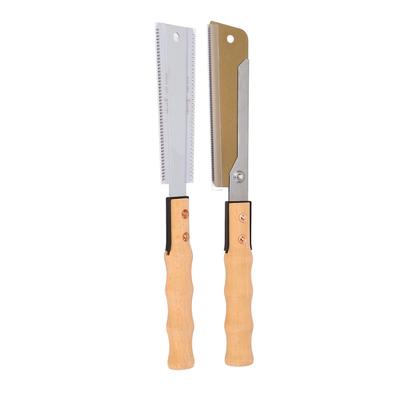 2 Pcs Hand Saws 7 Inch Gold Dovetail Saw and Double Sided Flush Cut Saw for Woodworking