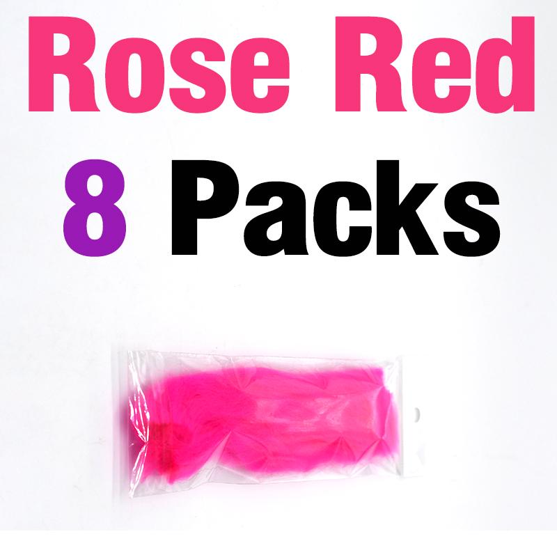 MNFT 8Packs Soft Colorful Egg Yarn Glow Bug Yarns Fiber Baitfish Lure Parachute Fly Tying Material Streamer Flies
