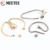 Meetee 2/5Pcs Pearl U-shaped Metal Hook Detachable Irregular Spiral Button Dress Shirt Collar Screw Clasp Hardware Accessories